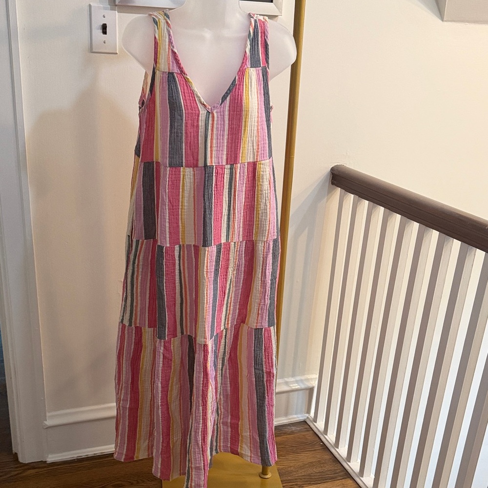 Marine Layer lightweight Multicolor Tiered Maxi Dress - S